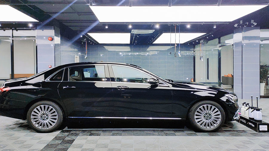 奔驰E300L黑色施工威固隐形车衣V10（图10）