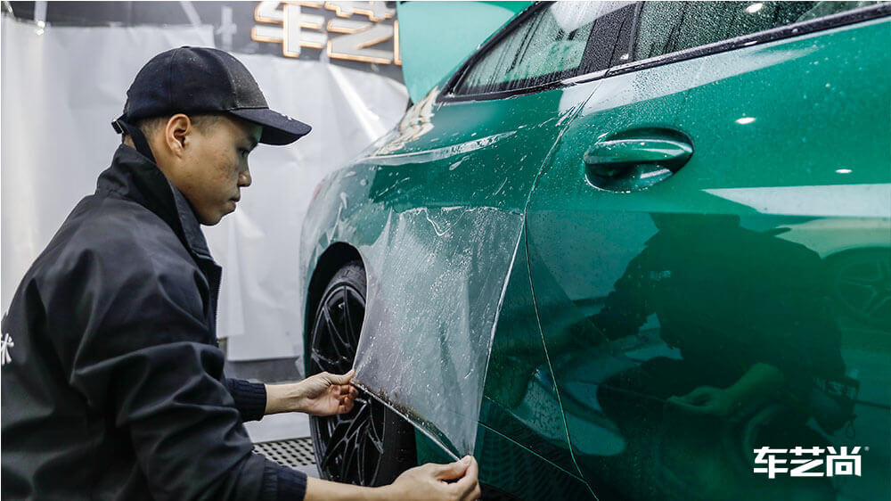 宝马M4绿色施工威固隐形车衣（图15）