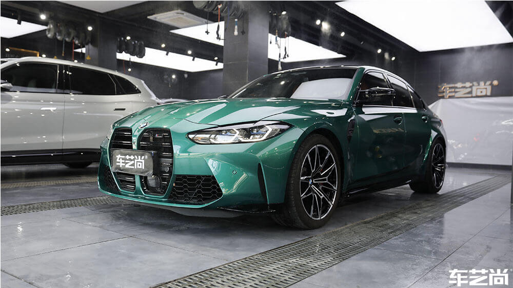 宝马M3绿色施工威固隐形车衣（图1）