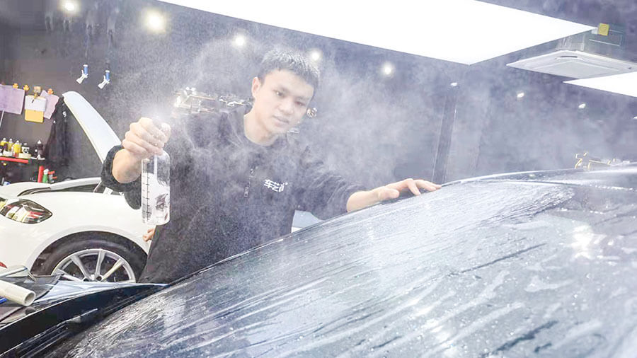 极氪001蓝色施工威固隔热膜VK70+WK20（图6）