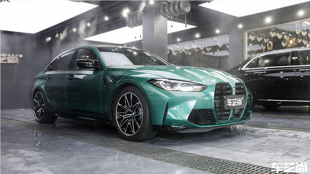 宝马M3绿色施工威固隐形车衣（图3）