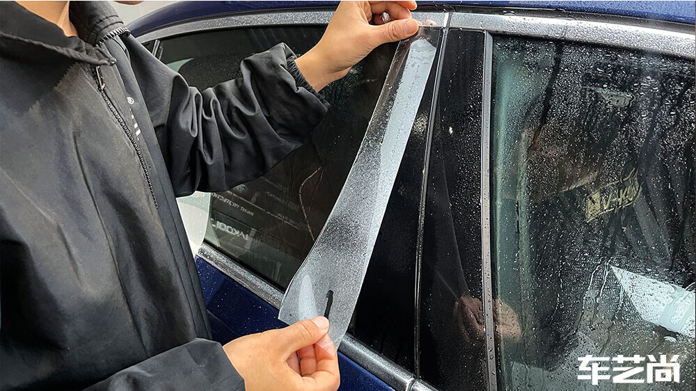 宝马525蓝色施工威固隐形车衣（图9）