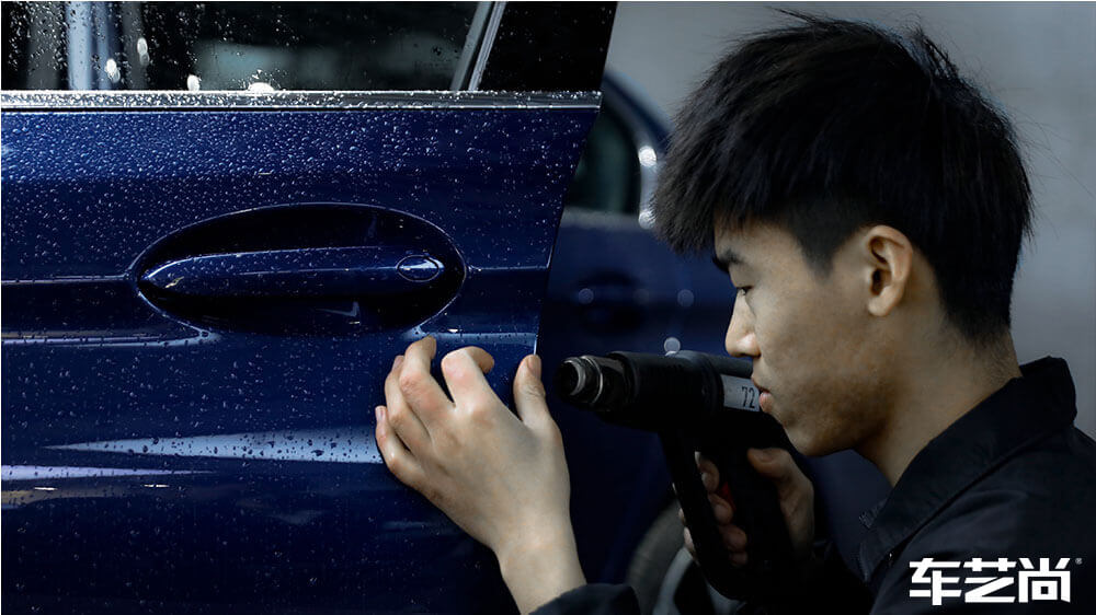 宝马525蓝色施工威固隐形车衣（图6）